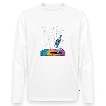 Trust me you can dance. - Vodka - Männer Premium Bio Langarmshirt - Weiß - Vorne - Nico (187cm)