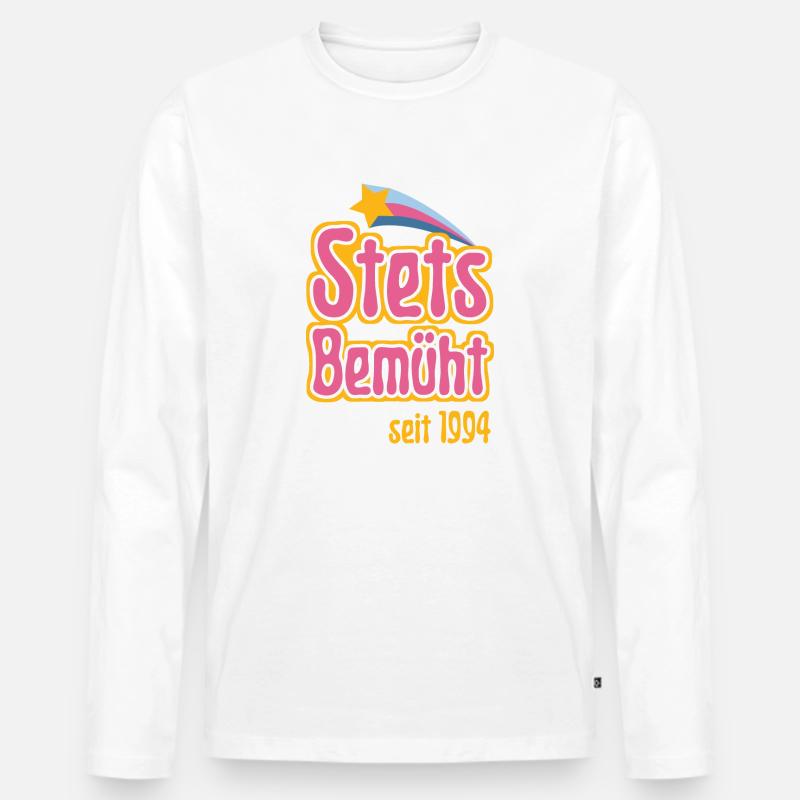 Stets Bemüht seit 1994 - Männer Premium Bio Langarmshirt - Weiß