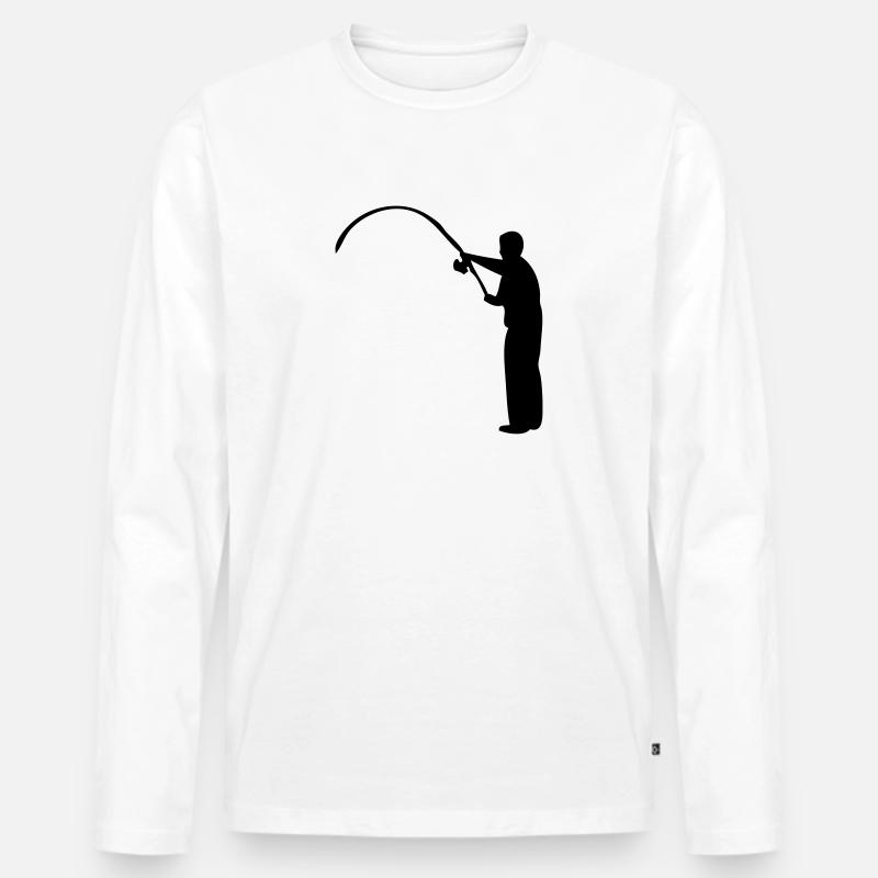 Fischer 1 - Männer Premium Bio Langarmshirt - Weiß