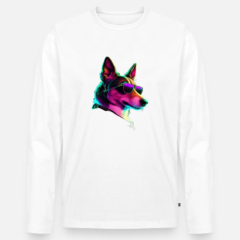 Basenji Dogs Basenjis - Männer Premium Bio Langarmshirt - Weiß