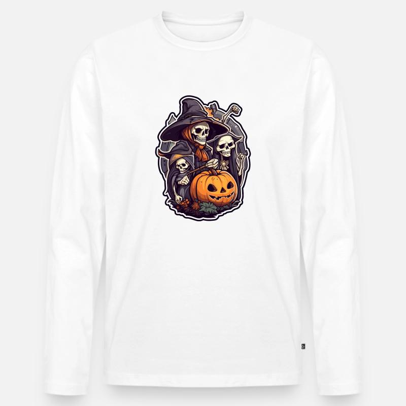 witch3 - Männer Premium Bio Langarmshirt - Weiß