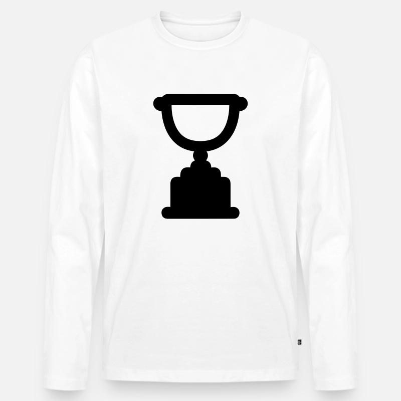 Trophäe - Männer Premium Bio Langarmshirt - Weiß