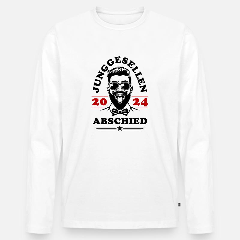 Junggesellenabschied 2024 - Männer Premium Bio Langarmshirt - Weiß