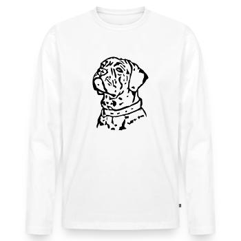 canecorso02 - T-shirt manches longues Premium bio Homme - blanc - Devant - Nico (187cm)