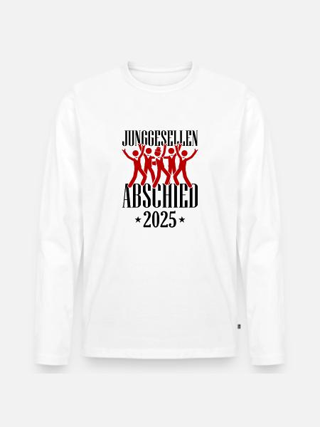 Bachelor party 2025 - Men's Premium Organic Long Sleeve Shirt - white