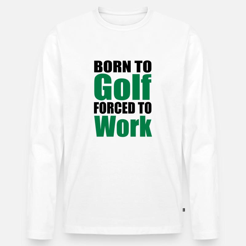 Golf - Männer Premium Bio Langarmshirt - Weiß