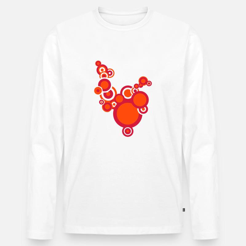 retromuster-2 - Männer Premium Bio Langarmshirt - Weiß