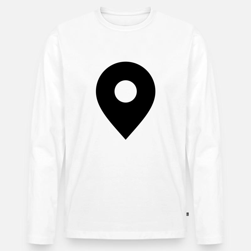 here - Männer Premium Bio Langarmshirt - Weiß
