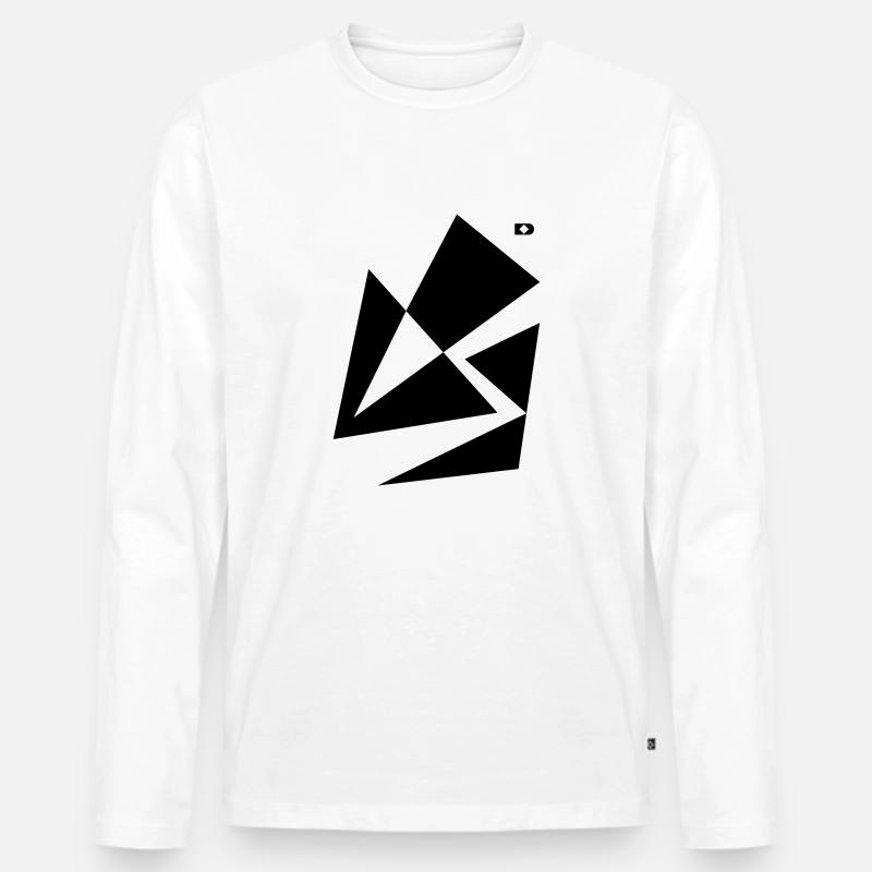 A-132 The crack - Männer Premium Bio Langarmshirt - Weiß