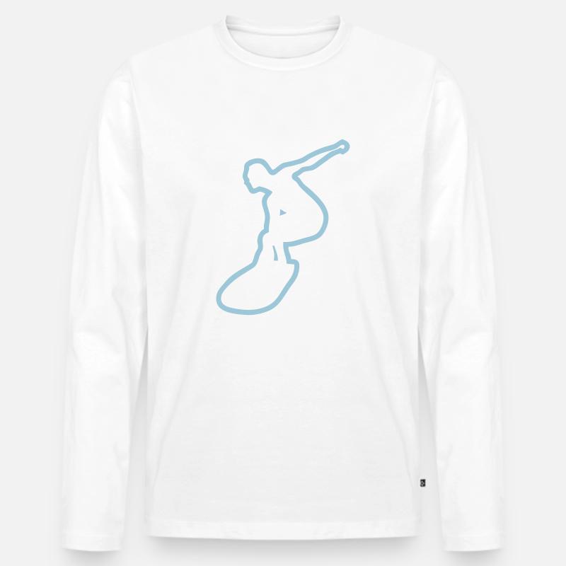 Surfer Surfer - Männer Premium Bio Langarmshirt - Weiß