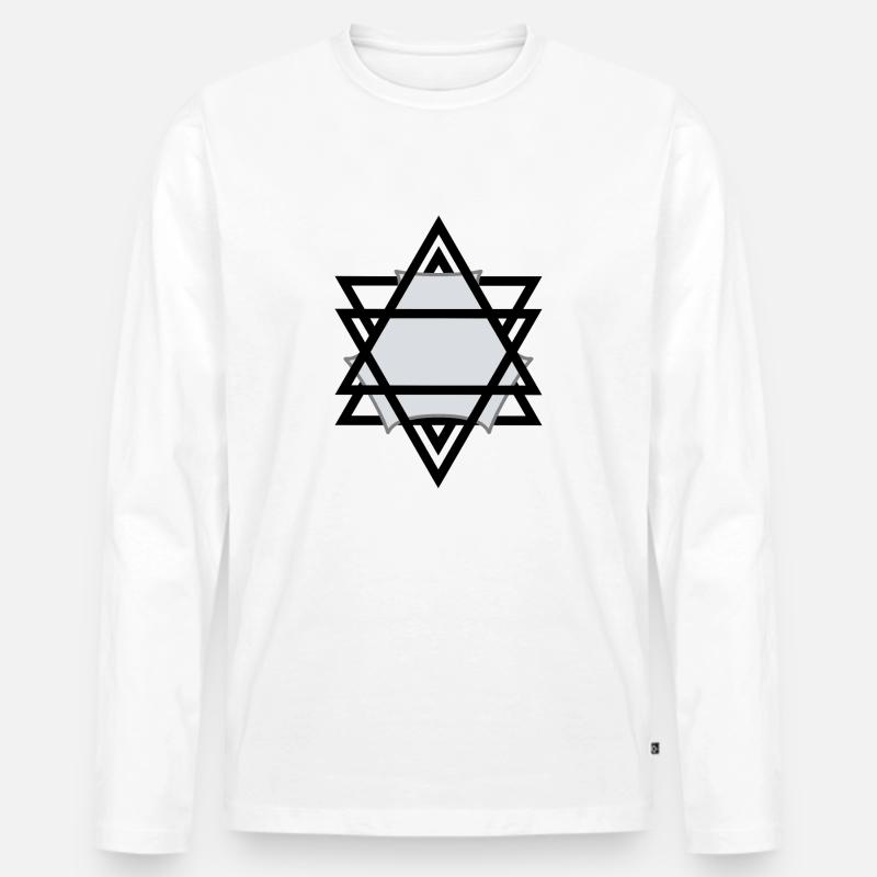 Starshield - Männer Premium Bio Langarmshirt - Weiß