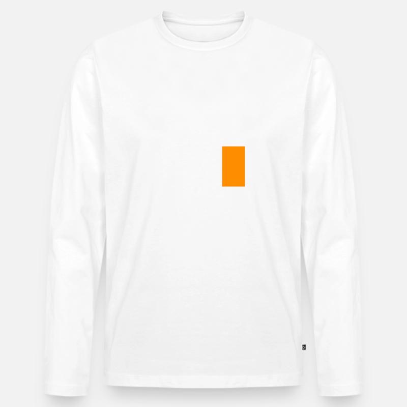 1 > - Männer Premium Bio Langarmshirt - Weiß
