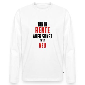 Pension pension retraité retraité drôle cadeau - T-shirt manches longues Premium bio Homme - blanc - Devant - Nico (187cm)