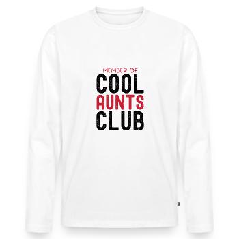 Aunt - Men's Premium Organic Long Sleeve Shirt - white - Front - Nico (187cm)