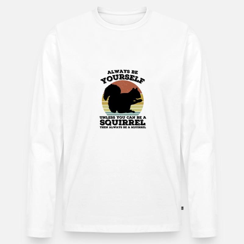 Eichhörnchen - Männer Premium Bio Langarmshirt - Weiß