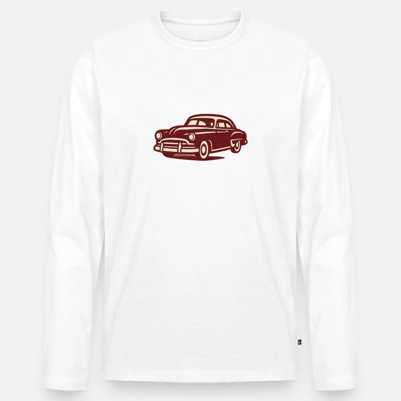 Oldtimer - Männer Premium Bio Langarmshirt - Weiß