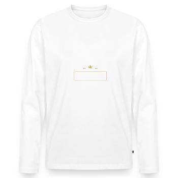 Cadeau drôle 18 ans - T-shirt manches longues Premium bio Homme - blanc - Devant - Nico (187cm)