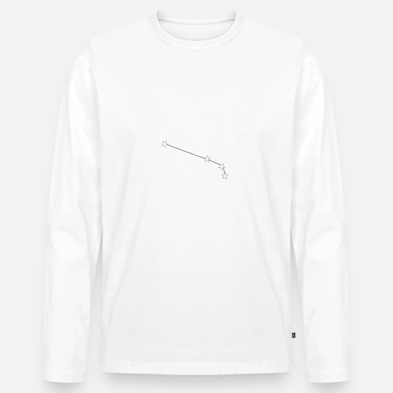 Sternzeichen Widder, Sternbild - Männer Premium Bio Langarmshirt - Weiß