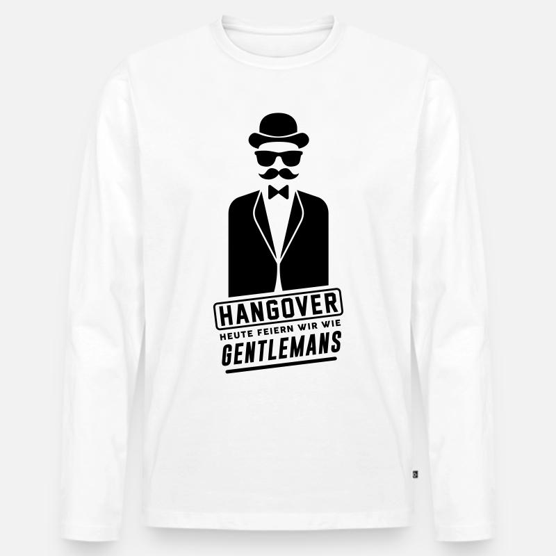 Hangover Junggesellenabschied - Männer Premium Bio Langarmshirt - Weiß