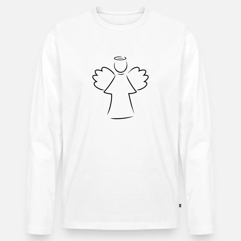 engel2 - Männer Premium Bio Langarmshirt - Weiß