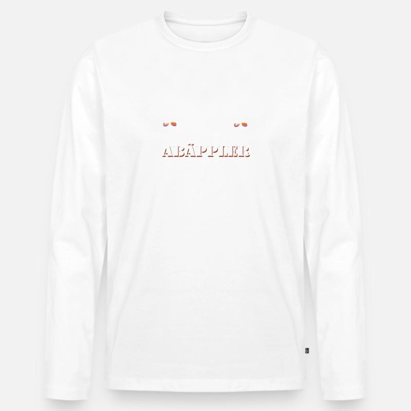 Pferde Freunde Abäppler - Männer Premium Bio Langarmshirt - Weiß