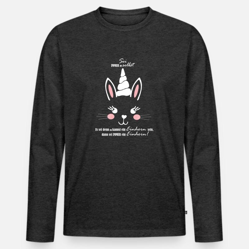 Hase oder Einhorn, oder ein Mischling -Unicorn Männer Premium Bio Langarmshirt