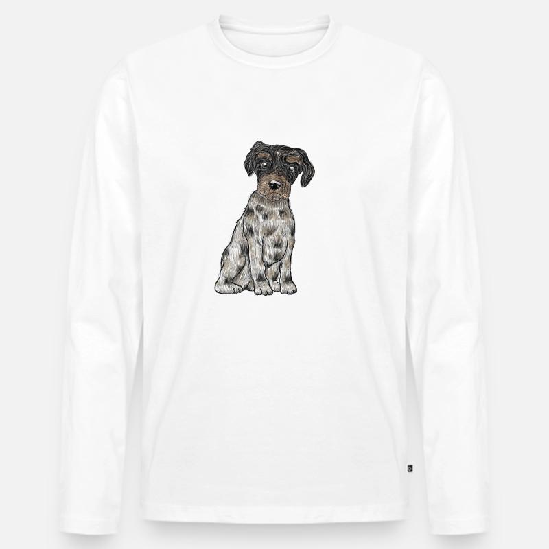 Yorkshire Biewer Terrier - Männer Premium Bio Langarmshirt - Weiß