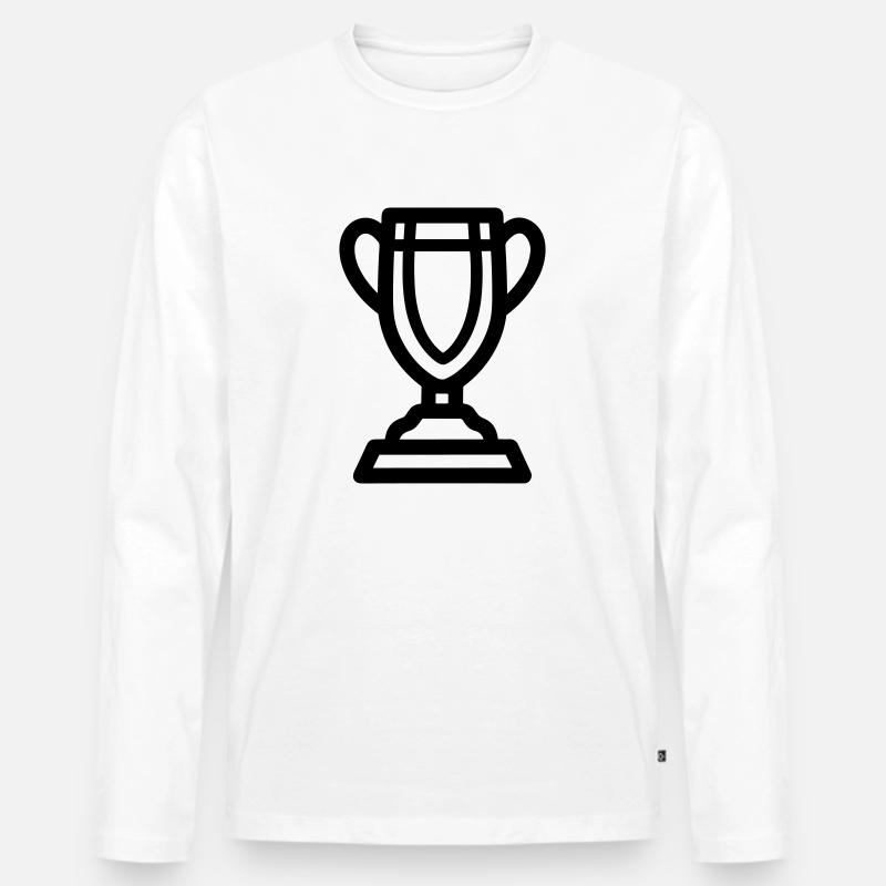 Trophäe - Männer Premium Bio Langarmshirt - Weiß