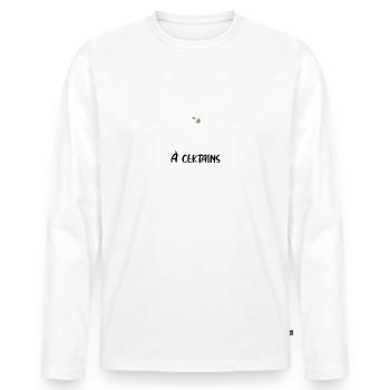 L'équitation est une solution simple t-shirt - T-shirt manches longues Premium bio Homme - blanc - Devant - Nico (187cm)