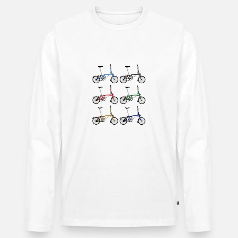 Brompton Bikes - Männer Premium Bio Langarmshirt - Weiß
