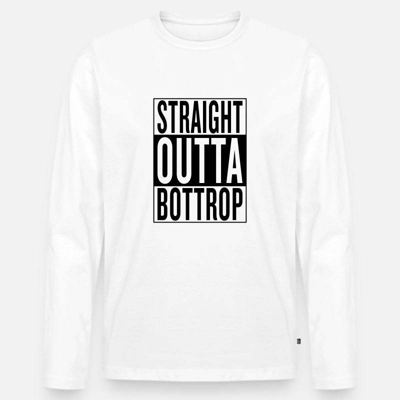 Bottrop - Männer Premium Bio Langarmshirt - Weiß