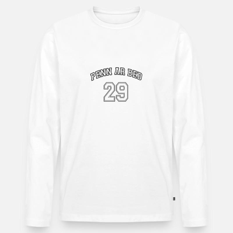 penn_ar_bed1 - Männer Premium Bio Langarmshirt - Weiß