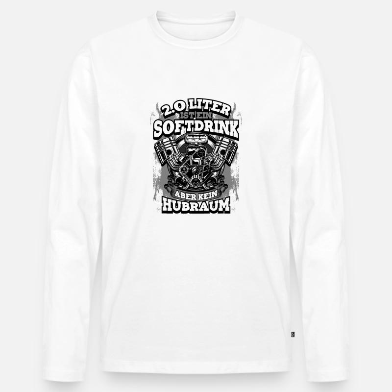 2.0 hat ein Softdrink - Männer Premium Bio Langarmshirt - Weiß
