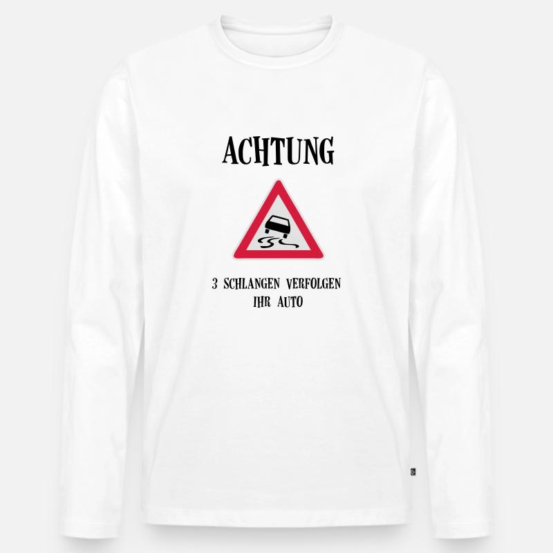 3 Schlangen - Männer Premium Bio Langarmshirt - Weiß