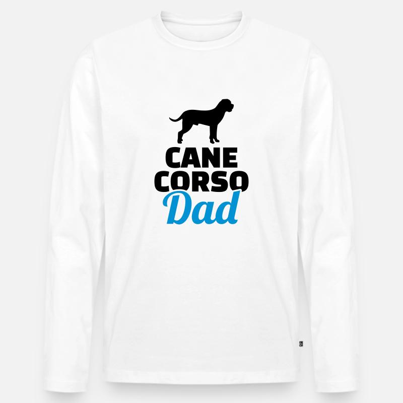 Cane Corso - Männer Premium Bio Langarmshirt - Weiß