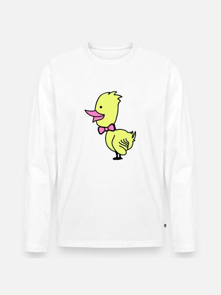 Duck - Men's Premium Organic Long Sleeve Shirt - white