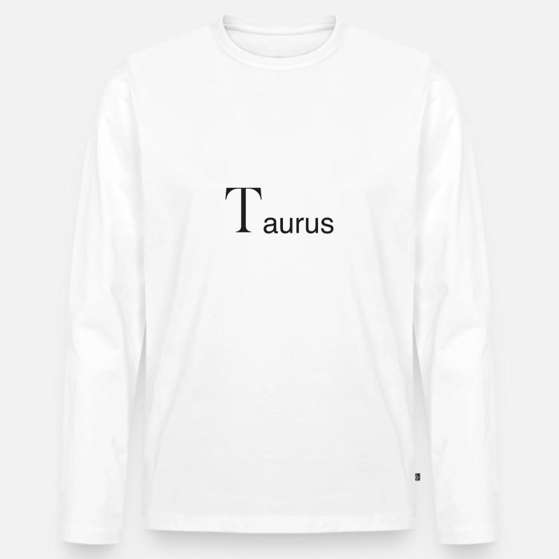SZ Taurus - Männer Premium Bio Langarmshirt - Weiß