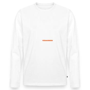 Landwirte- Essen Fleisch Trinken Bier ... - Männer Premium Bio Langarmshirt - Weiß - Vorne - Nico (187cm)