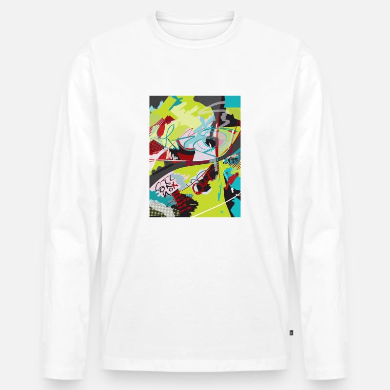 OUT off Control - Männer Premium Bio Langarmshirt - Weiß