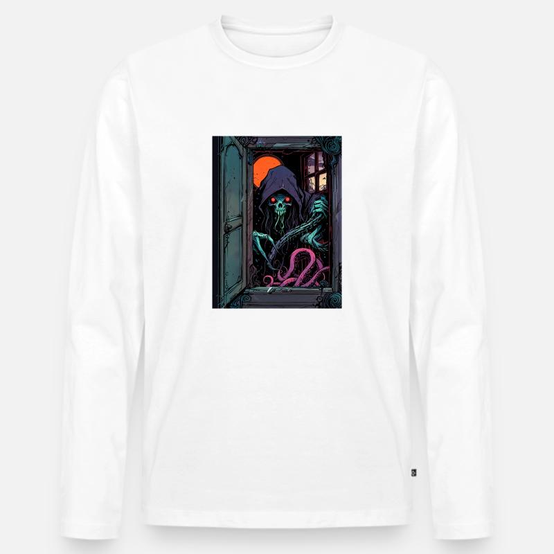 Du hast es eingeladen - Männer Premium Bio Langarmshirt - Weiß