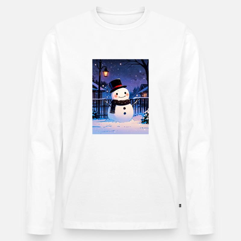 Mit Liebe gebaut - Männer Premium Bio Langarmshirt - Weiß
