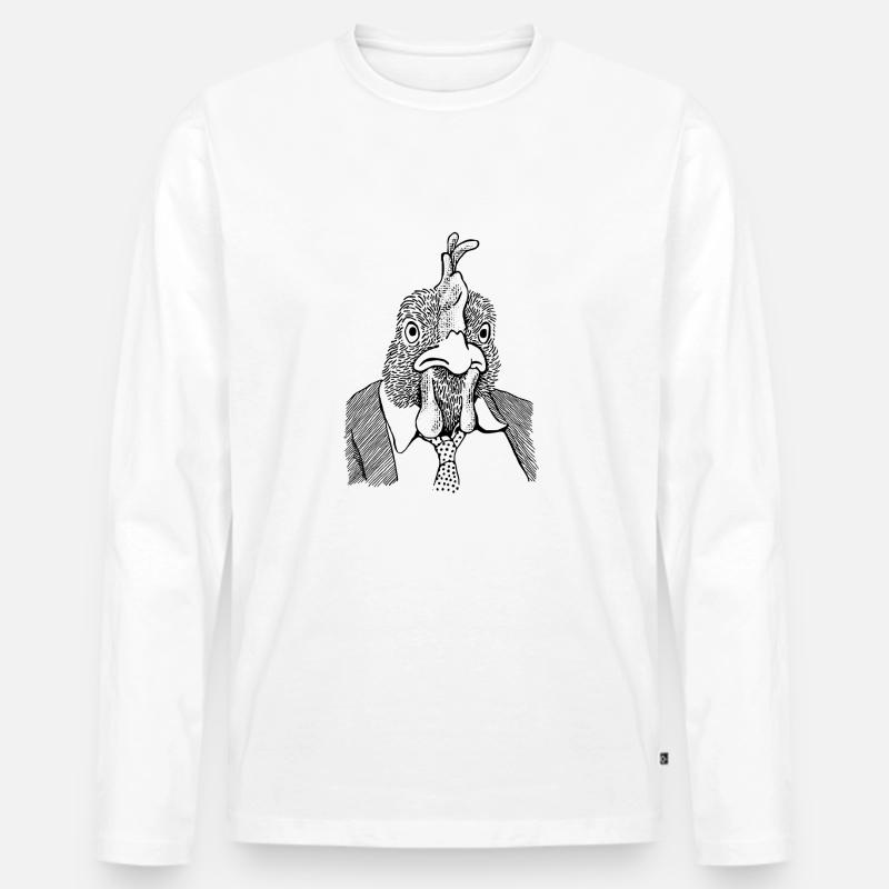 Sean - Männer Premium Bio Langarmshirt - Weiß