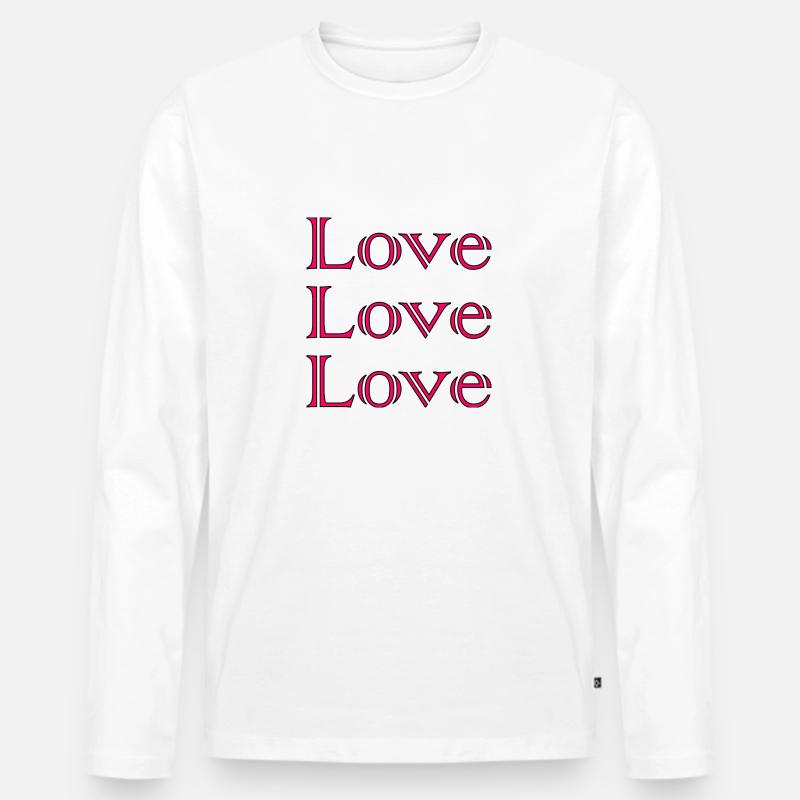 LIEBE,FRISCH VERHEIRATET,VIVE LES MARIES,EVJF,PAAR - Männer Premium Bio Langarmshirt - Weiß