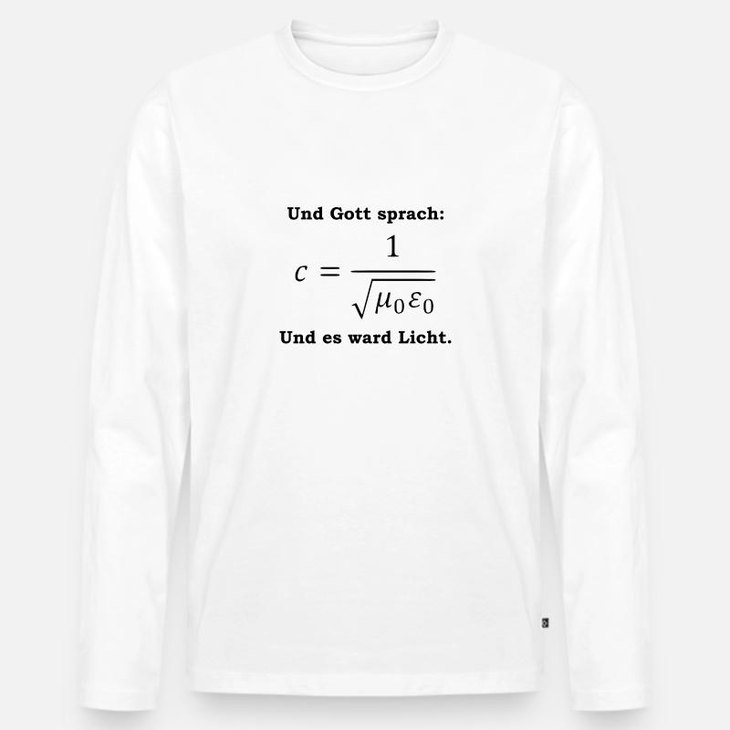 Gottes Lichtformel - Männer Premium Bio Langarmshirt - Weiß