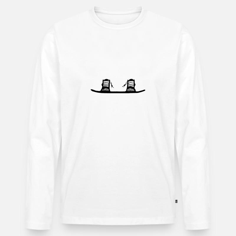 Wakeboard Wake - Männer Premium Bio Langarmshirt - Weiß