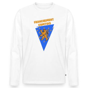 Franchement comtois - T-shirt manches longues Premium bio Homme - blanc - Devant - Nico (187cm)