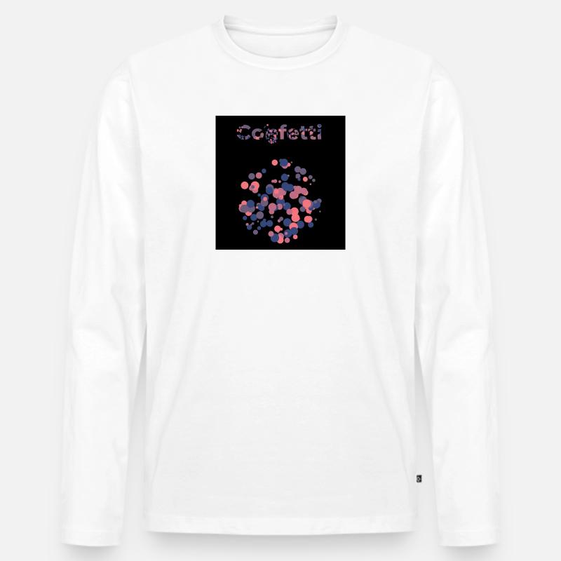 Konfetti - Männer Premium Bio Langarmshirt - Weiß