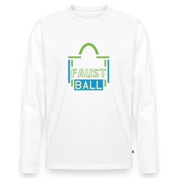 Faustball Jubiläum 10 Jahre Trainer Spieler Jubi - Männer Premium Bio Langarmshirt - Weiß - Vorne - Nico (187cm)