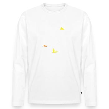 Silly Goose on Board - Männer Premium Bio Langarmshirt - Weiß - Vorne - Nico (187cm)