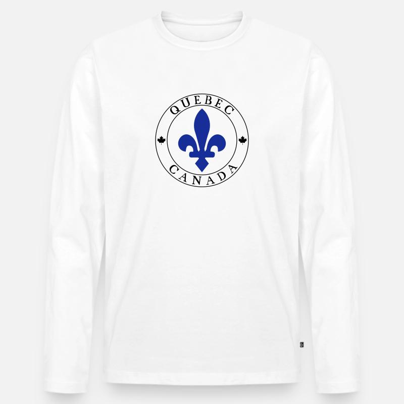 Quebec - Männer Premium Bio Langarmshirt - Weiß
